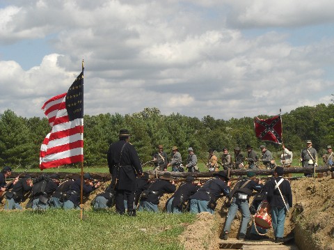 Fighting in the trenches.